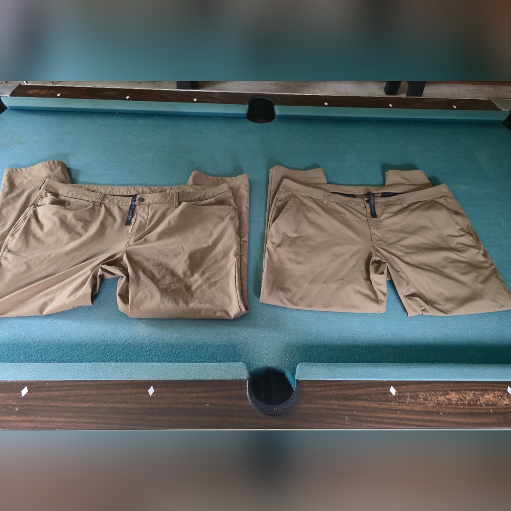 Lululemon ABC Khaki Pants – 44x32 (2 Pairs, Great Condition)